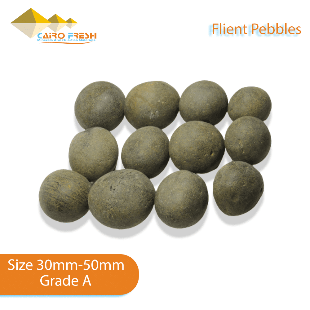 Flint pebbles Size 30 50 Grade A for ceramic.
