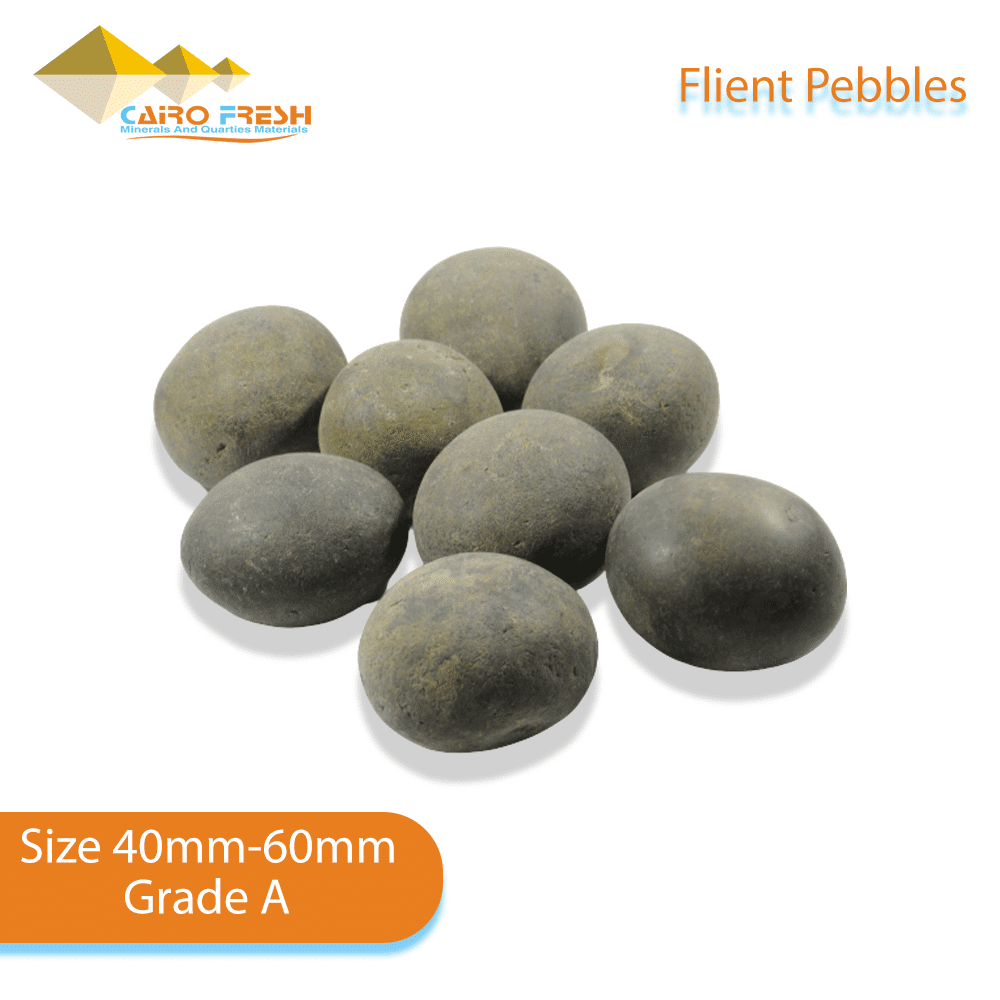 Flint pebbles Size 40 60 Grade A for ceramic.