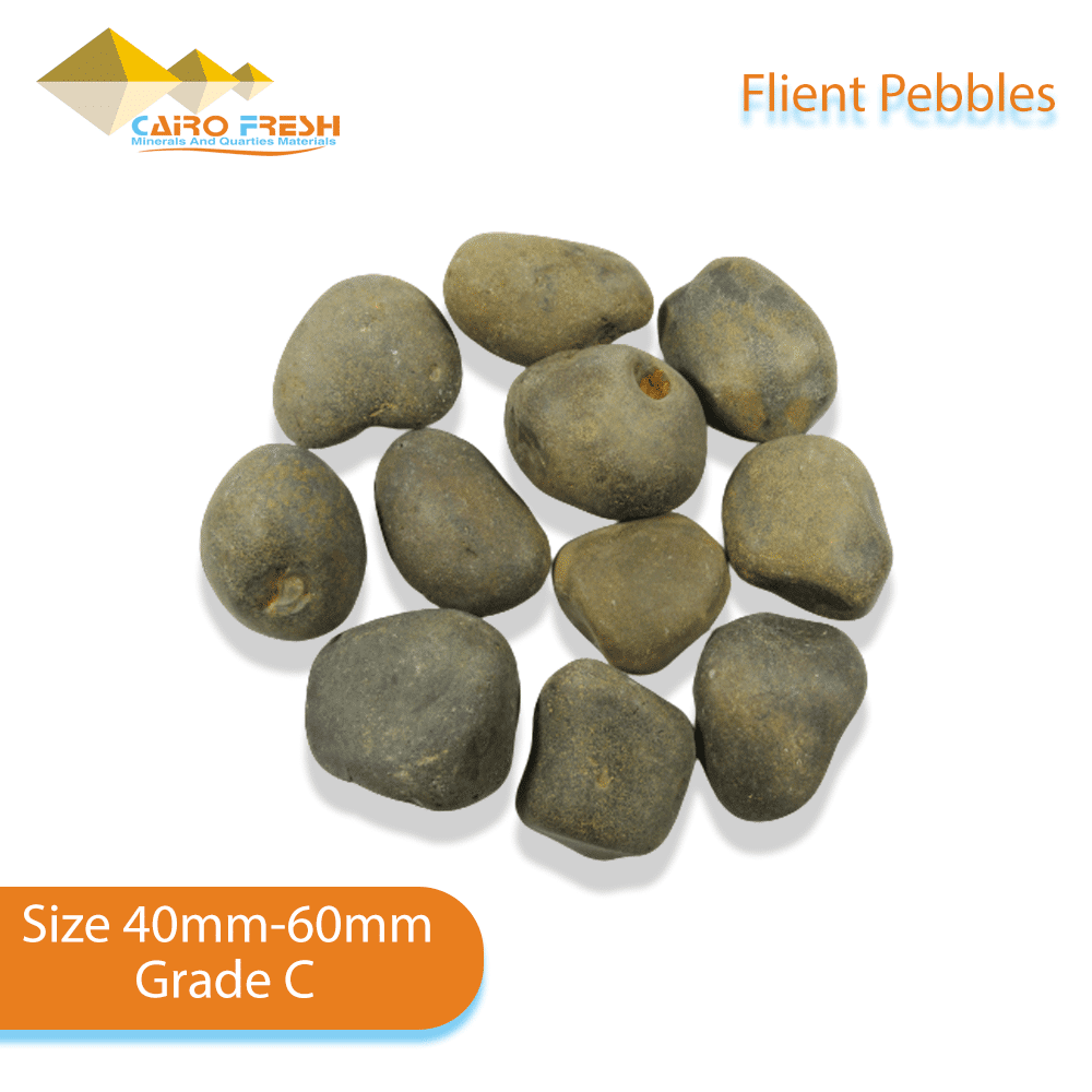 Flint pebbles Size 40 60 Grade C for ceramic.
