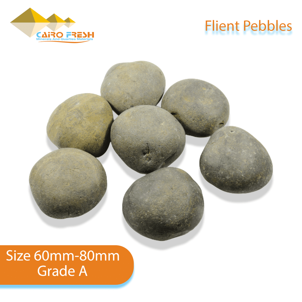 Flint pebbles Size 60 80 Grade A for ceramic.