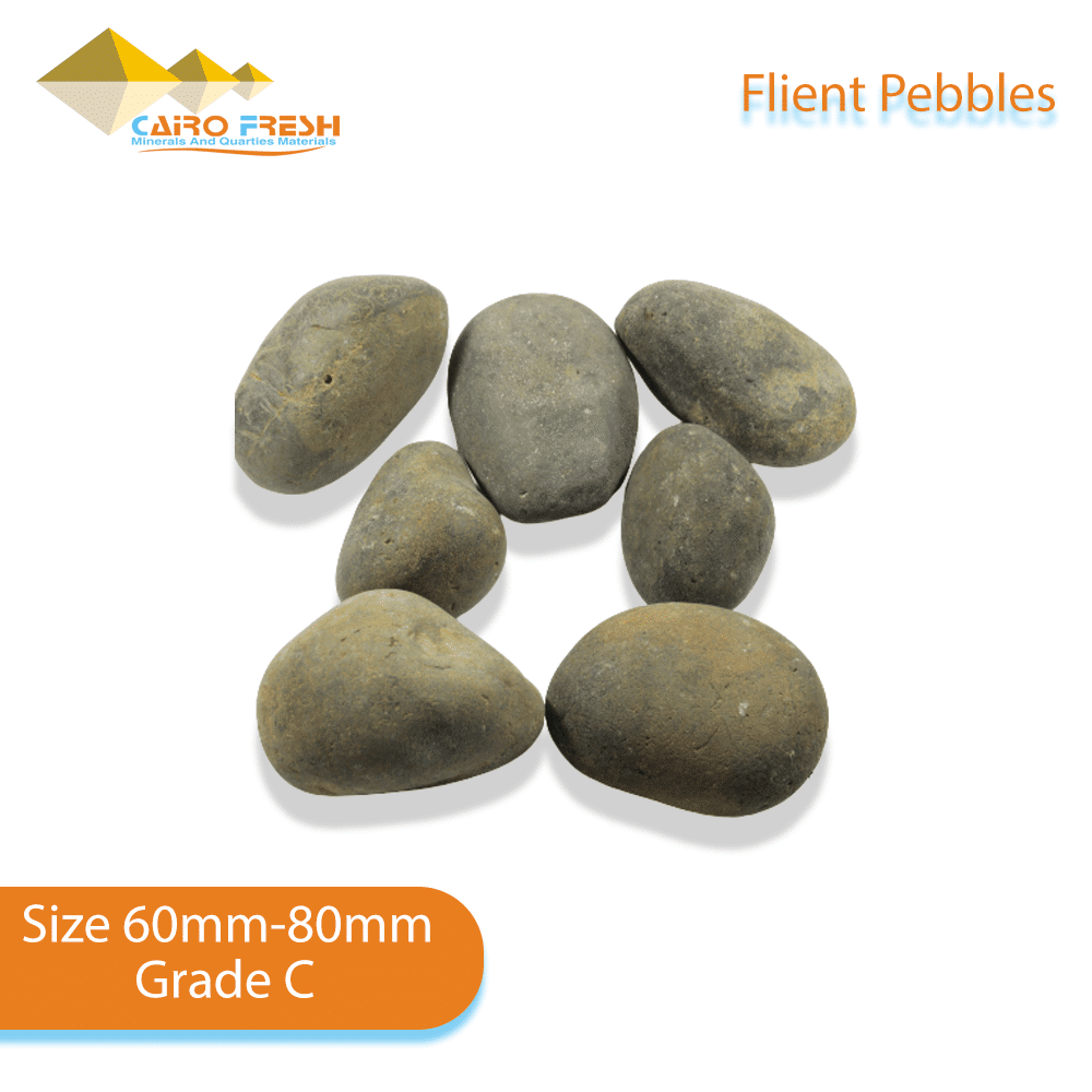 Flint pebbles Size 60 80 Grade C for ceramic.